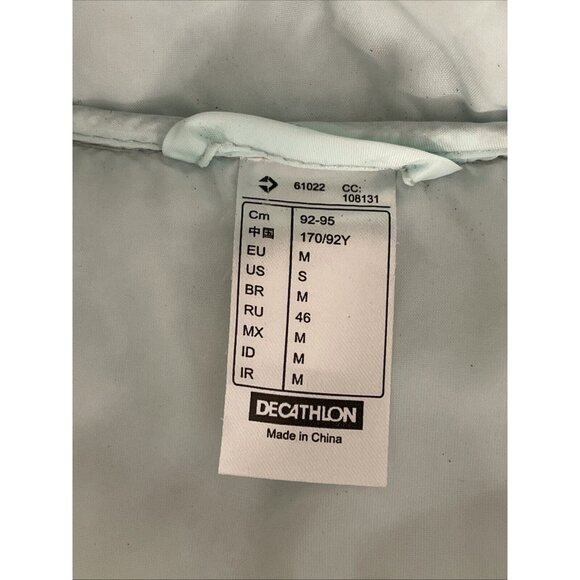 Quechua DECATHLON Women’s Blue DOWN Puffer Jacket Coat Sz S Zip Thin But Warm‎ - Picture 15 of 16